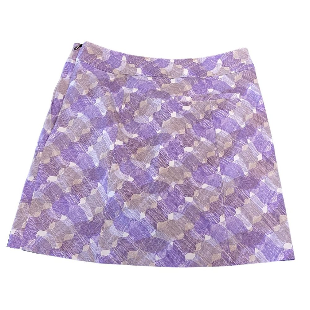 EUC Annika by Cutter & Buck Golf Tennis Skort Skirt Purple Gray Size 2